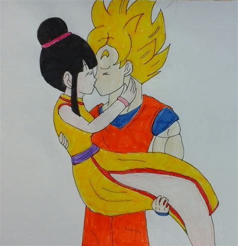 does goku love chichi|has goku ever kissed chi.